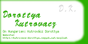 dorottya kutrovacz business card