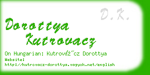 dorottya kutrovacz business card